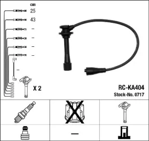 2.0 i, 2.0, 2.0 4WD KIA SPORTAGE Przewody zapłonowe NGK