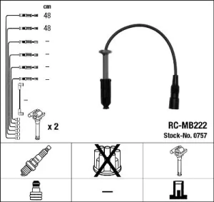 314, 314 NGT, 314 4x4 MERCEDES-BENZ SPRINTER B903 Przewody zapłonowe NGK