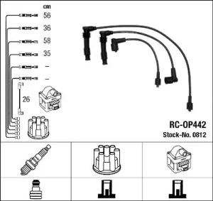 2.0 i, 1.8 S, 1.8 i, 1.6 i OPEL VECTRA A Przewody zapłonowe NGK