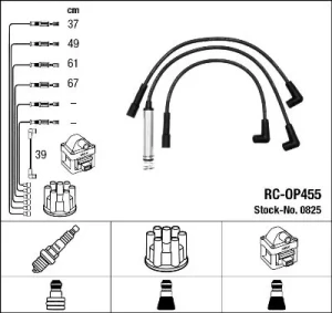 1.3 S, 1.3 N, 1.6, 1.6 i OPEL ASCONA C Przewody zapłonowe NGK