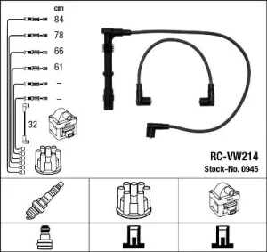 1.8 16V, 2.0 16V VW PASSAT B3/B4 Przewody zapłonowe NGK