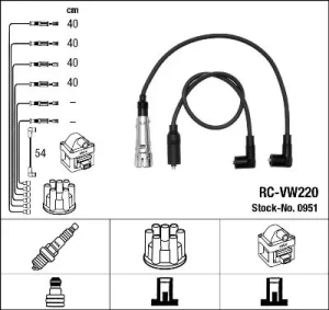 1.8 VW GOLF 3 Przewody zapłonowe NGK