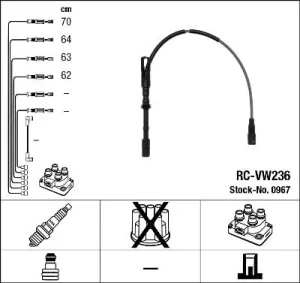 1.8 20V SEAT TOLEDO 2 Przewody zapłonowe NGK