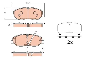 Klocki hamulcowe przód HYUNDAI H350 TRW