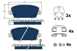Klocki hamulcowe HONDA CIVIC VIII TRW
