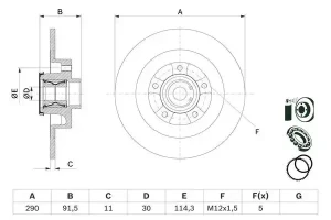 Disque de frein RENAULT TALISMAN BOSCH