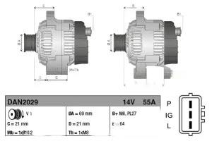 DAN2029 DENSO Alternator