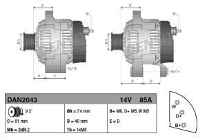 PX 9020 KIOTI Series PX Alternator