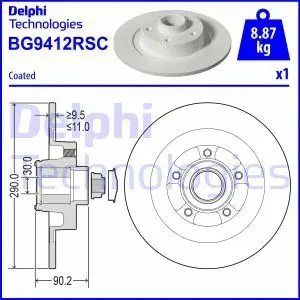 Tarcza hamulcowa tył RENAULT ESPACE V DELPHI