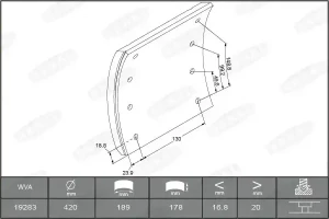 Zestaw szczęk hamulcowych MITSUBISHI SAPPORO BERAL
