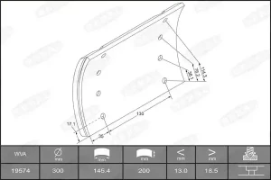 Zestaw szczęk hamulcowych VW TRANSPORTER T3 BERAL