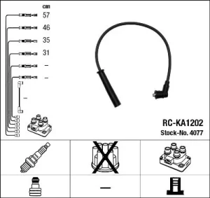 4077 NGK Przewody zapłonowe