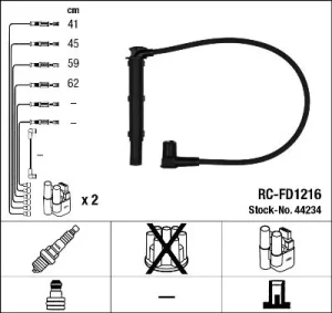 przewody zapłonowe ford galaxy 2 3 44234 NGK
