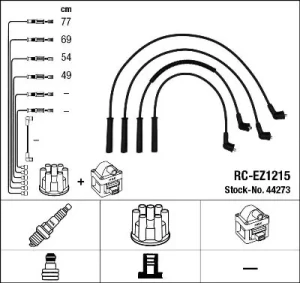 1.3 16V MAZDA 121 II Przewody zapłonowe NGK