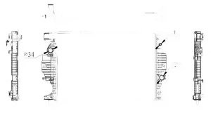 2.0 TDCi, 1.5 TDCi, 2.0 FORD MONDEO V Chłodnica wody NRF