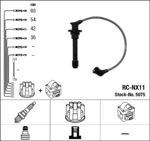 1.4 i, 1.6 i, 1.4 NISSAN SUNNY III Przewody zapłonowe NGK