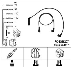 1.6 GLX MITSUBISHI SAPPORO II Przewody zapłonowe NGK