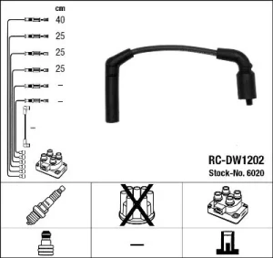 1.0 SX CHEVROLET SPARK Przewody zapłonowe NGK