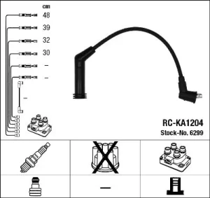 1.1, 1.0, 1.1 LPG KIA PICANTO I Przewody zapłonowe NGK
