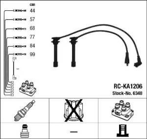 2.5 V6 KIA CARNIVAL II Przewody zapłonowe NGK