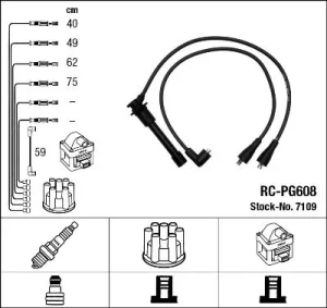 2.0, 1.8 PEUGEOT J5 Przewody zapłonowe NGK