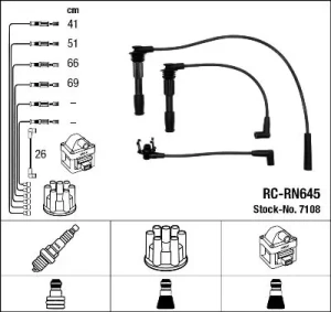 1.8 16V RENAULT 19 I Przewody zapłonowe NGK