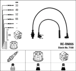 1.8, 1.8 Rsi, 1.7 RENAULT CLIO I Przewody zapłonowe NGK