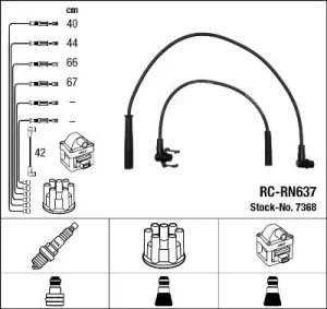 1.4, 1.2 RENAULT 19 II Przewody zapłonowe NGK