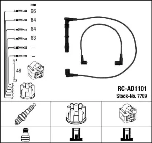 2.0 E AUDI 80 B4 Przewody zapłonowe NGK