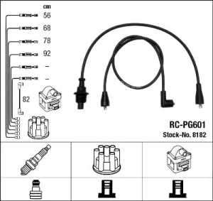 1.6, 1.9 PEUGEOT 305 II Przewody zapłonowe NGK