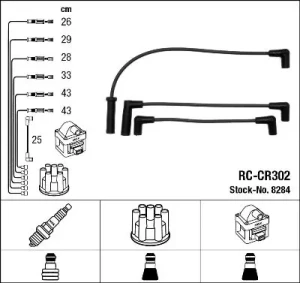 4.0 i JEEP CHEROKEE XJ II Przewody zapłonowe NGK