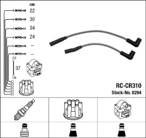 2.5 SE, 2.5 i, 2.5 JEEP CHEROKEE XJ II Przewody zapłonowe NGK