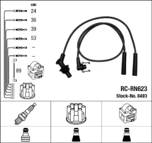 1.8, 2.0 RENAULT LAGUNA I Przewody zapłonowe NGK