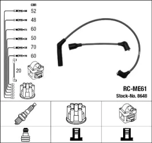 3.0 V6 MITSUBISHI PAJERO II Przewody zapłonowe NGK