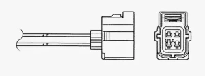 Plug-in, 2.0 4WD, 2.4 4WD, 2.0 Sonda lambda regulacyjna diagnostyczna przed katalizator za katalizator MITSUBISHI OUTLANDER III NGK