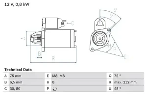 1.1 SUZUKI ALTO VI Rozrusznik BOSCH