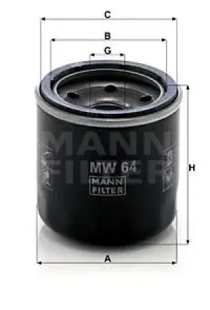 Filtr oleju KAWASAKI Z (124cc - 899cc) MANN-FILTER