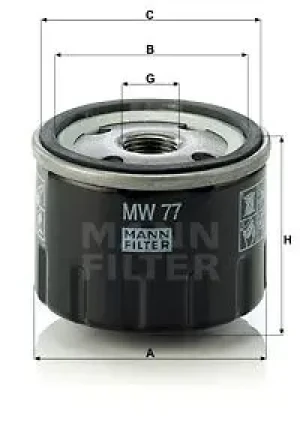 Filtr oleju z zaworem zwrotnym PEUGEOT SATELIS MANN-FILTER