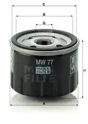 Filtr oleju z zaworem zwrotnym APRILIA SCARABEO MANN-FILTER