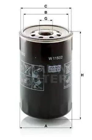Filtr oleju FIAT 600 Serie MANN-FILTER
