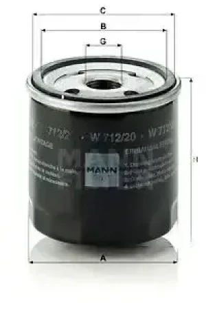 W 712/20 MANN-FILTER Filtr oleju