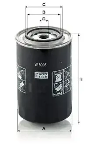 Filtr oleju FIAT 600 Serie MANN-FILTER