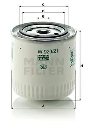 Filtr oleju z zaworem zwrotnym LOTUS ESPRIT S4 MANN-FILTER