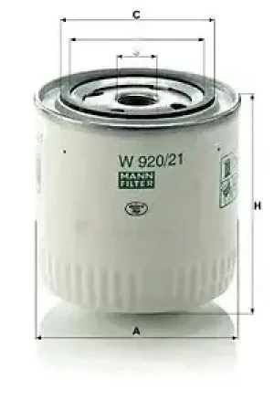 Filtr oleju z zaworem zwrotnym RENAULT 18 MANN-FILTER