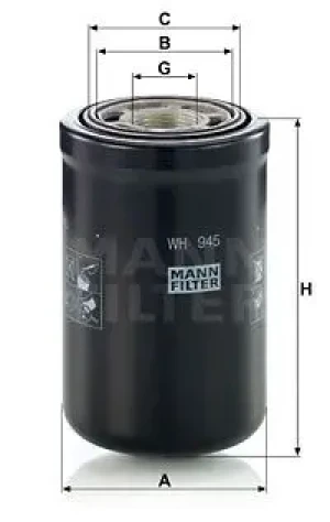 WH 945 MANN-FILTER Filtr hydrauliczny skrzyni biegów