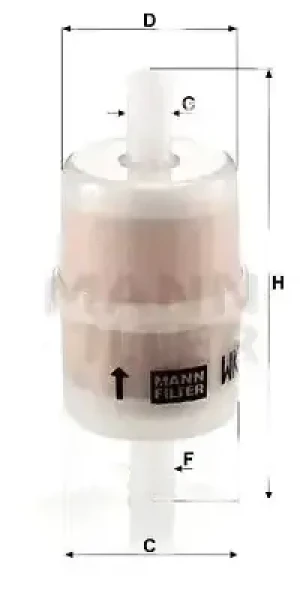 1.9 Filtr paliwa AUDI 100 C2 MANN-FILTER