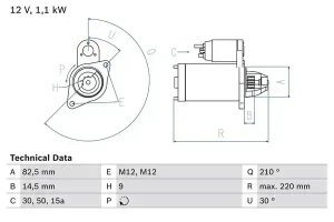 2.0 FSI, 1.8 T, 2.0, 1.6 AUDI A4 B6 Rozrusznik BOSCH