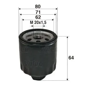 Filtr oleju RENAULT CLIO III VALEO