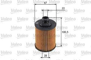 Filtr oleju FIAT 500 VALEO