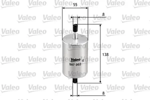 1.2 LPG, 1.2, 1.2 16V Filtr paliwa RENAULT TWINGO I VALEO